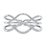 Armreif 18 kt WG, 1 Brill. 0,07 ct, TW-si, 2 Brill. 0,18 ct, TW-si, 98 Brill. 3,31 ct, TW-si