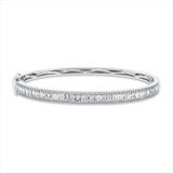 Armreif 18 kt WG, 35 Bag. 2,82 ct, TW-vsi/si, 138 Brill. 0,51 ct, TW-vsi/si