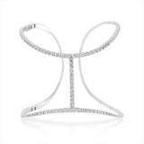 Armreif 18 kt WG, 112 Brill. 2,42 ct, TW-si