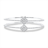 Armreif 18 kt WG, 134 Brill. 2,48 ct, TW-si