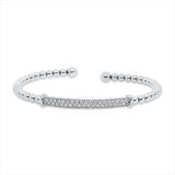 Armreif 14 kt WG, 37 Brill. 0,63 ct, TW-si