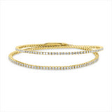 Armreif 14 kt GG, 172 Brill. 3,04 ct, TW-si