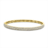 Armreif 18 kt GG, 124 Brill. 3,15 ct, F-vsi/si
