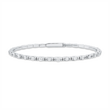 Armreif 14 kt WG, 30 Nav. 2,81 ct, TW-si