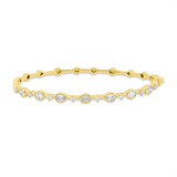 Armreif 18 kt GG, 3 Oval 0,39 ct, TW-si, 4 Tropfen 0,56 ct, TW-si, 8 Brill. 0,30 ct, TW-si