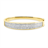 Armreif 18 kt GG, 140 Princ. 6,25 ct, TW-vsi