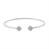 Armreif 18 kt WG, 10 Brill. 0,32 ct, TW-si