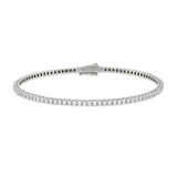 Armreif 18 kt WG, Größe 16, 64 Brill. 1,15 ct, TW-si, 22 Brill. 0,36 ct, TW-si