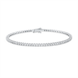 Armreif 18 kt WG, Größe 16, 32 Brill. 0,79 ct, TW-si, 46 Brill. 1,21 ct, TW-si