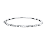 Armreif 18 kt WG, 44 Bag. 1,52 ct, TW-vsi
