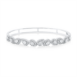 Armreif 18 kt WG, 11 Tropfen 1,03 ct, TW-vsi, 121 Brill. 1,22 ct, TW-si