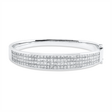 Armreif 18 kt WG, 140 Princ. 6,19 ct, F-vsi