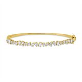 Armreif 18 kt GG,5 Ov.0,36ct, 5 Tro.0,34ct, 5 Bag.0,45ct, 5 Nav.0,23ct,TW-vsi, 5 Br.0,26ct,TW-si