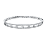 Armreif 18 kt WG, 137 Brill. 1,80 ct, F-vsi