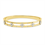 Armreif 18 kt GG, 33 Brill. 0,96 ct, TW-si