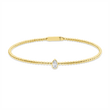Armreif 18 kt GG, 1 Tropfen 0,20 ct, TW-si