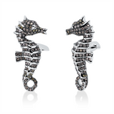 Manschette 18 kt WG, Fassung teils schwarz rhodinie, 212 Brill. 1,37 ct, fancy-pi